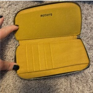 Rothy’s Black and White, Mustard inside Wallet